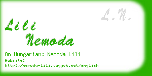 lili nemoda business card